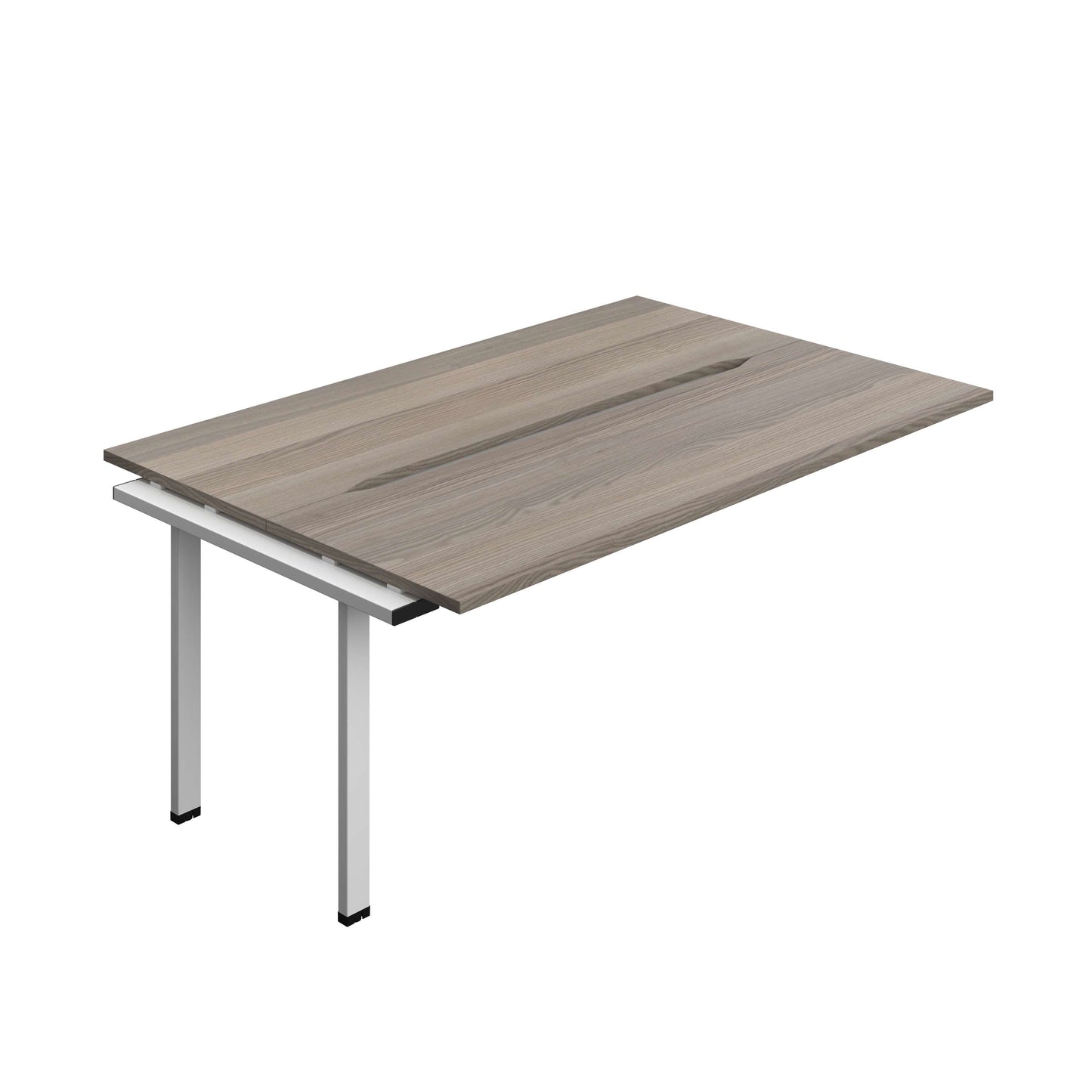 Synergy Bench Extension with Cut Out: 2 Person (FSC) : 1800 | 600 | Grey Oak/Silver