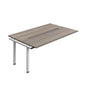 Synergy Bench Extension with Cut Out: 2 Person (FSC) : 1800 | 600 | Grey Oak/Silver