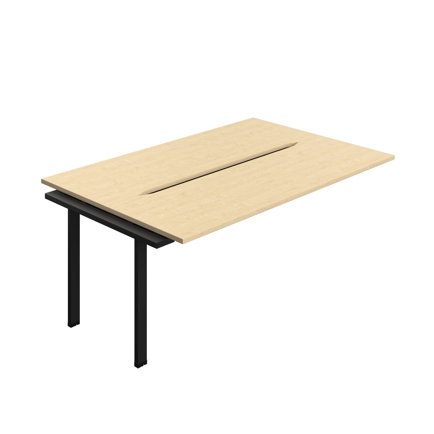 Synergy Bench Extension with Cut Out: 2 Person (FSC) : 1800 | 700 | Maple/Black