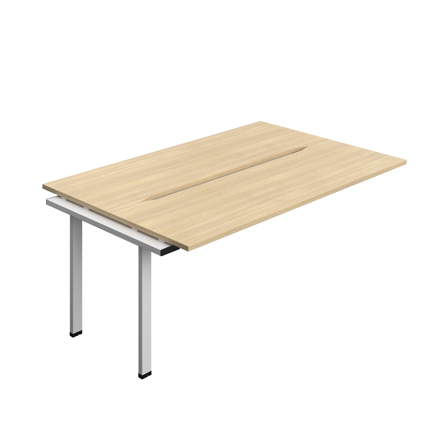 Synergy Bench Extension with Cut Out: 2 Person (FSC) : 1800 | 700 | Nova Oak/Silver