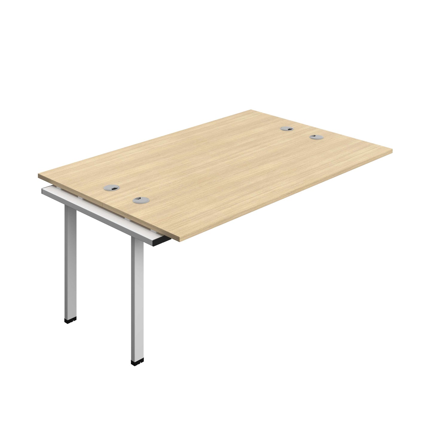 Synergy Bench Extension with Cable Ports: 2 Person (FSC) : 1800 | 700 | Nova Oak/Silver