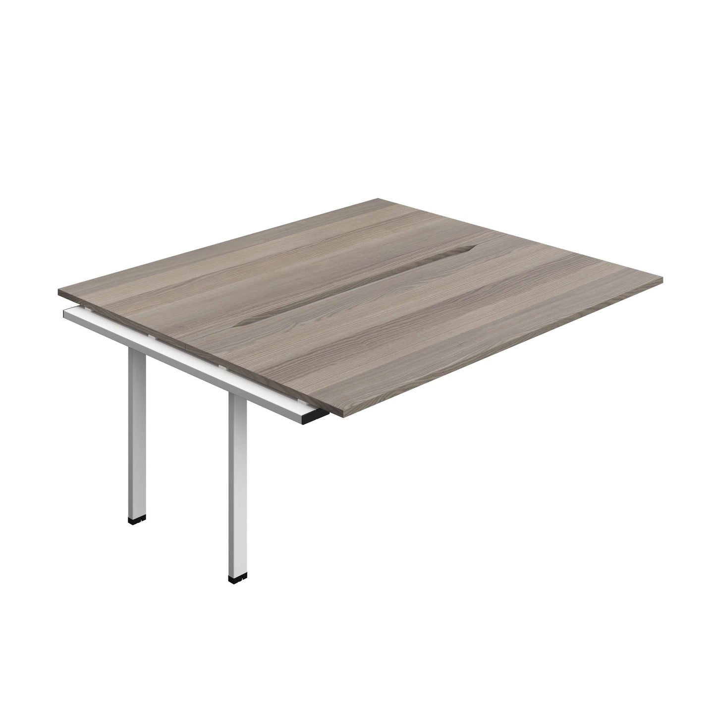 Synergy Bench Extension with Cut Out: 2 Person (FSC) : 1800 | 800 | Grey Oak/White