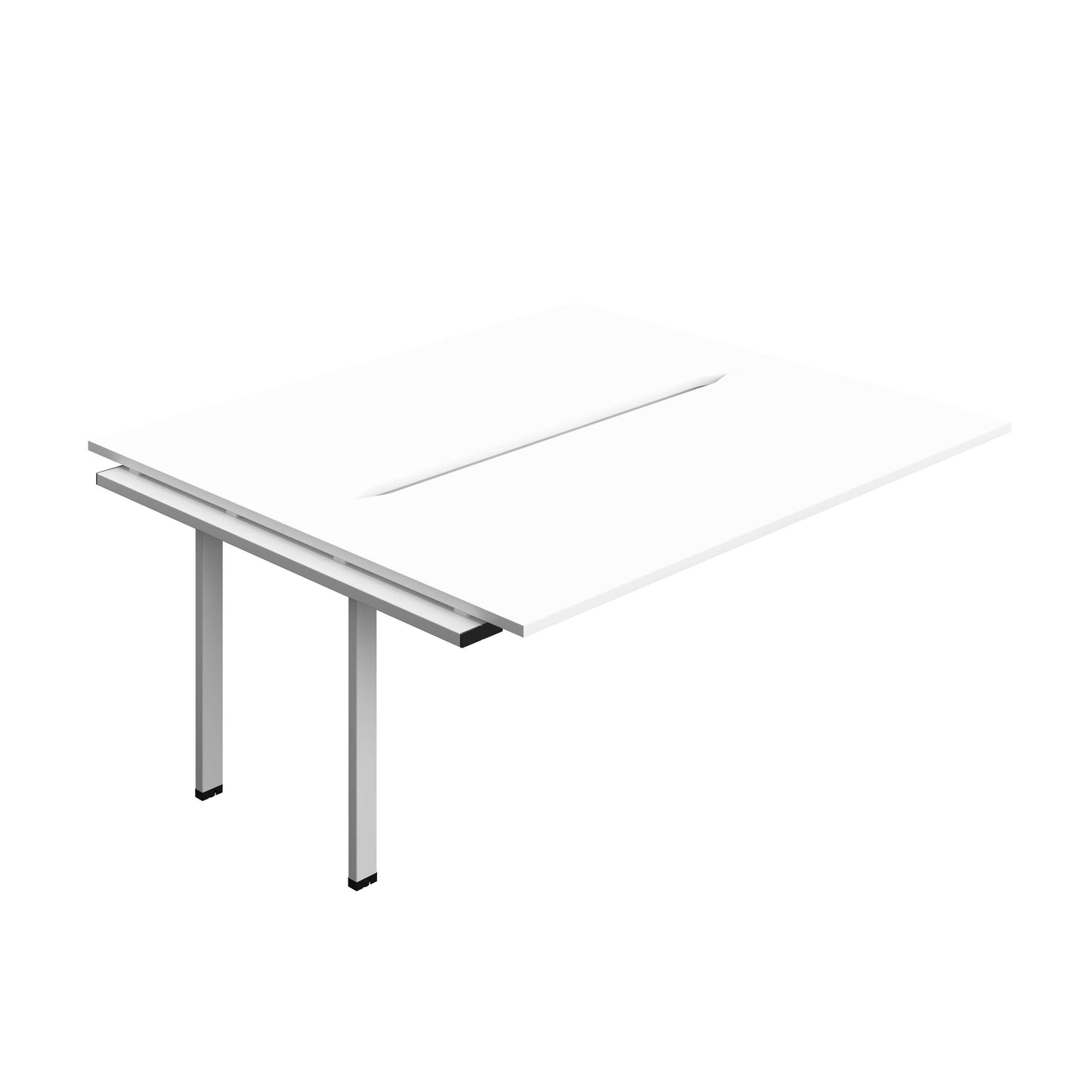 Synergy Bench Extension with Cut Out: 2 Person (FSC) : 1800 | 800 | White/Silver