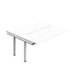 Synergy Bench Extension with Cut Out: 2 Person (FSC) : 1800 | 800 | White/Silver