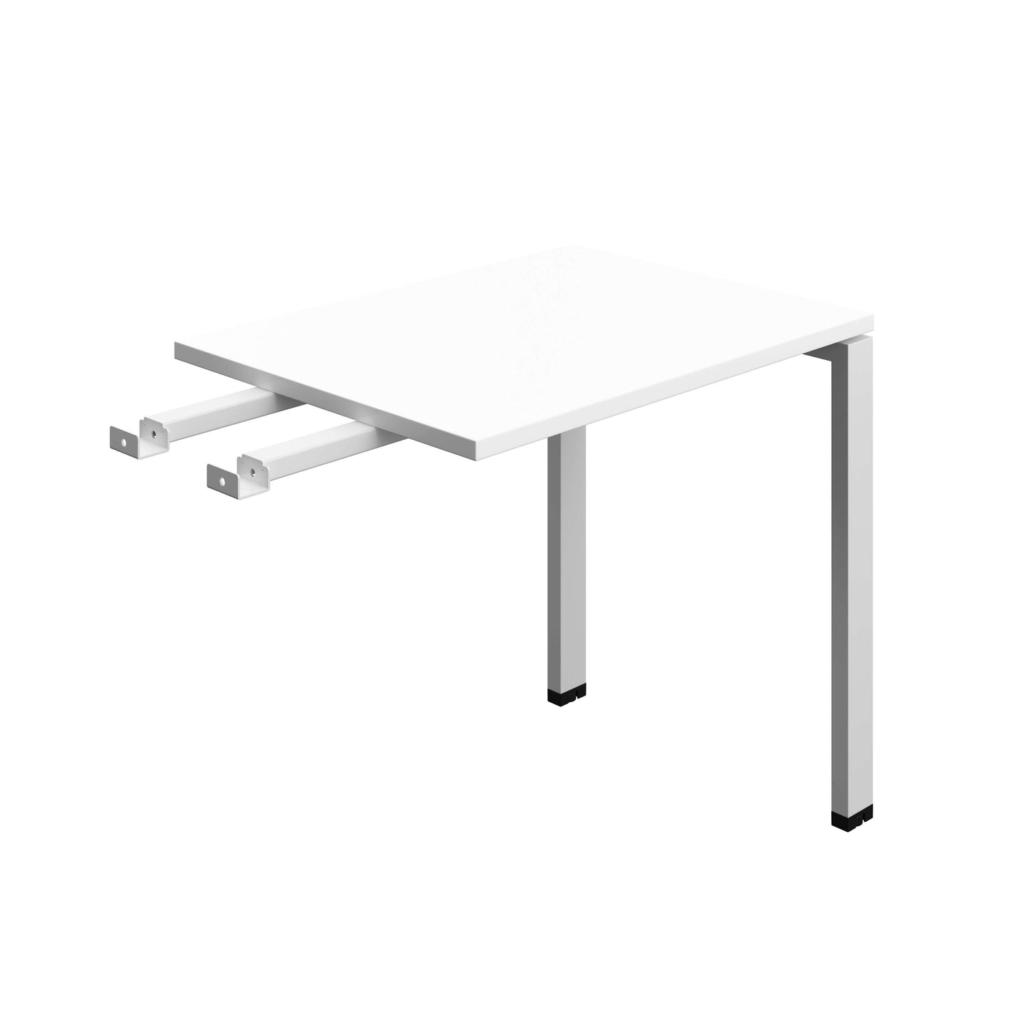 Synergy Bench with Return : Goal Post Leg | 800 X 600 | White/Silver