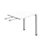 Synergy Bench with Return : Goal Post Leg | 800 X 600 | White/Silver