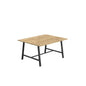 Titan Low Maker Rectangular Table (FSC) | 1500 X 1000 | Black/Natural Nebraska Oak