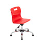 Titan Swivel Junior Chair with Chrome Base and Glides | Size 3-4 | Red/Chrome