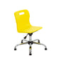 Titan Swivel Junior Chair with Chrome Base and Glides | Size 3-4 | Yellow/Chrome