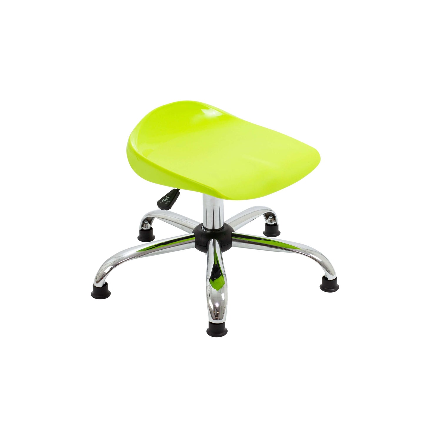 Titan Swivel Junior Stool with Chrome Base and Glides | Size 5-6 | Lime/Chrome