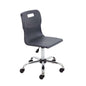 Titan Swivel Senior Chair with Chrome Base and Castors | Size 5-6 | Charcoal/Chrome