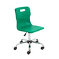 Titan Swivel Senior Chair with Chrome Base and Castors | Size 5-6 | Green/Chrome