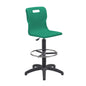 Titan Swivel Senior Chair with Chrome Base, Castors and D-Kit | Size 5-6 | Fixed D-Kit | Green/Chrome