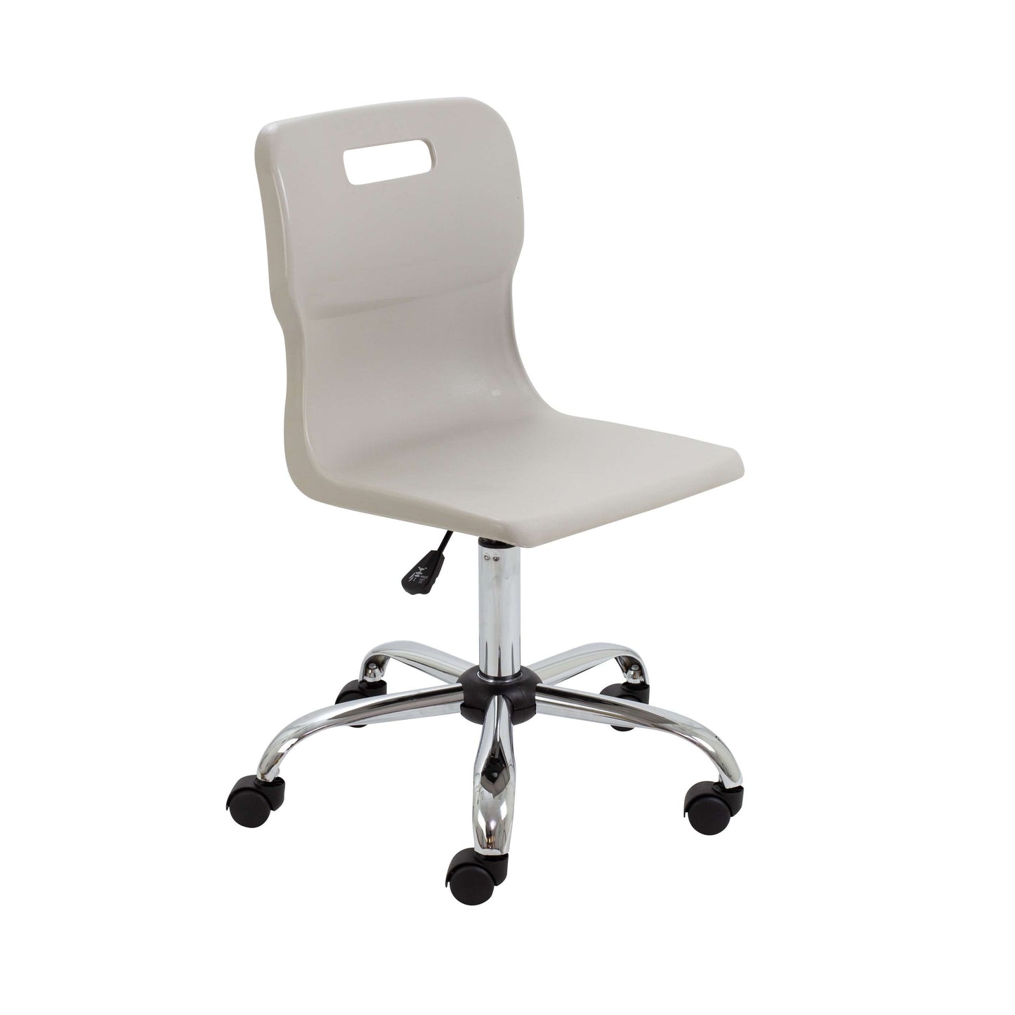 Titan Swivel Senior Chair with Chrome Base and Castors | Size 5-6 | Grey/Chrome