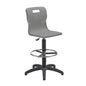 Titan Swivel Senior Chair with Chrome Base, Castors and D-Kit | Size 5-6 | Fixed D-Kit | Grey/Chrome