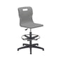 Titan Swivel Senior Chair with Chrome Base, Castors and D-Kit | Size 5-6 | Adjustable D-Kit | Grey/Chrome