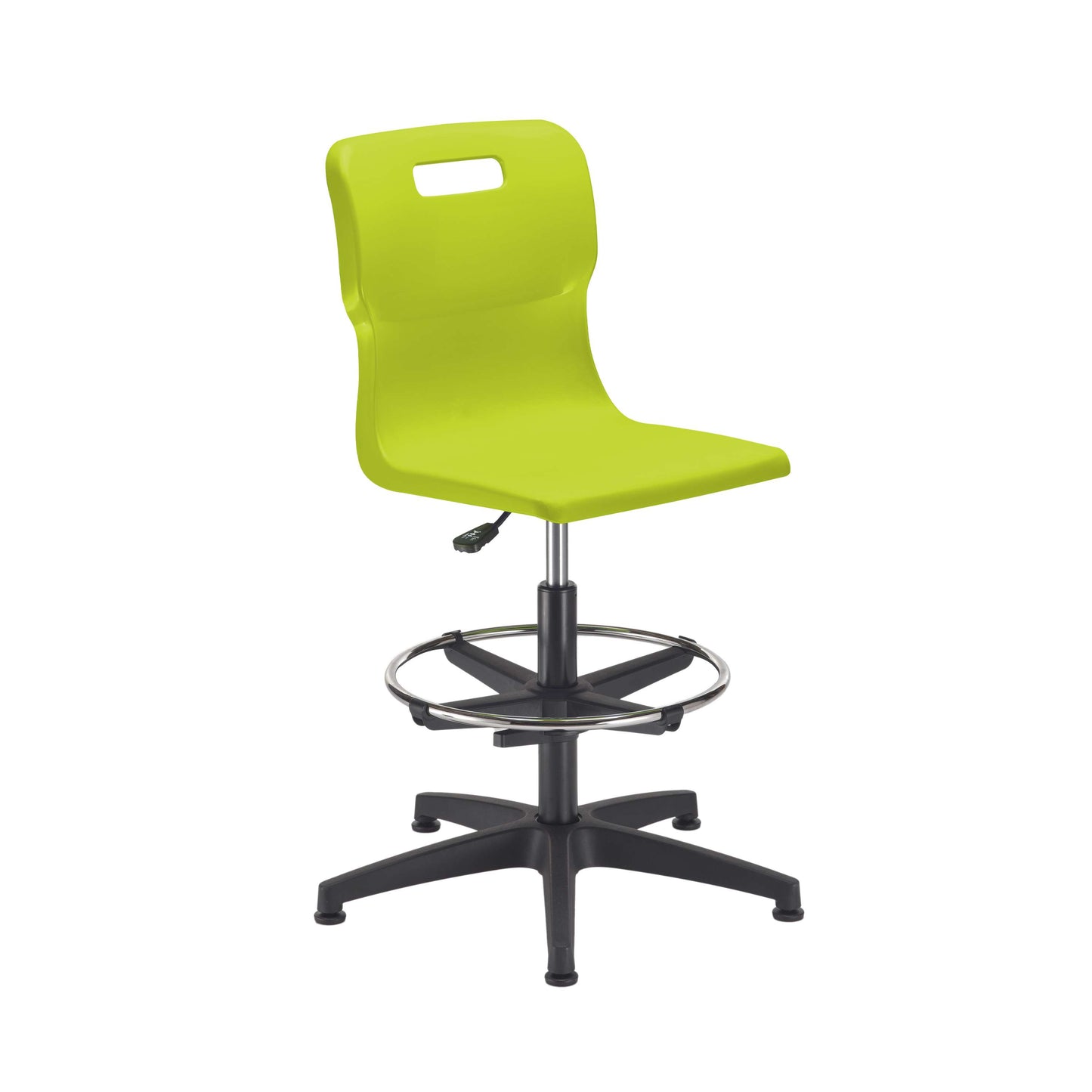 Titan Swivel Senior Chair with Chrome Base, Castors and D-Kit | Size 5-6 | Adjustable D-Kit | Lime/Chrome