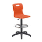 Titan Swivel Senior Chair with Chrome Base, Castors and D-Kit | Size 5-6 | Fixed D-Kit | Orange/Chrome