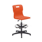 Titan Swivel Senior Chair with Chrome Base, Castors and D-Kit | Size 5-6 | Adjustable D-Kit | Orange/Chrome