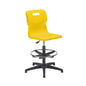 Titan Swivel Senior Chair with Chrome Base, Castors and D-Kit | Size 5-6 | Adjustable D-Kit | Yellow/Chrome