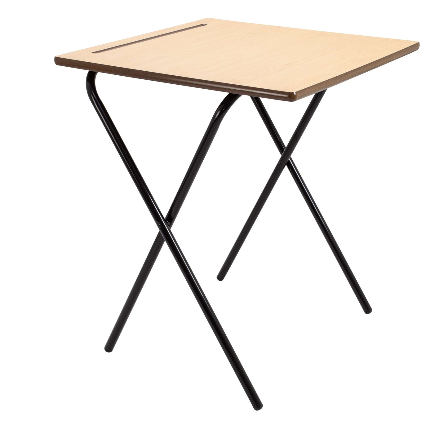 Titan Premium Folding Exam Desk | 2 Pack | Beech/Black