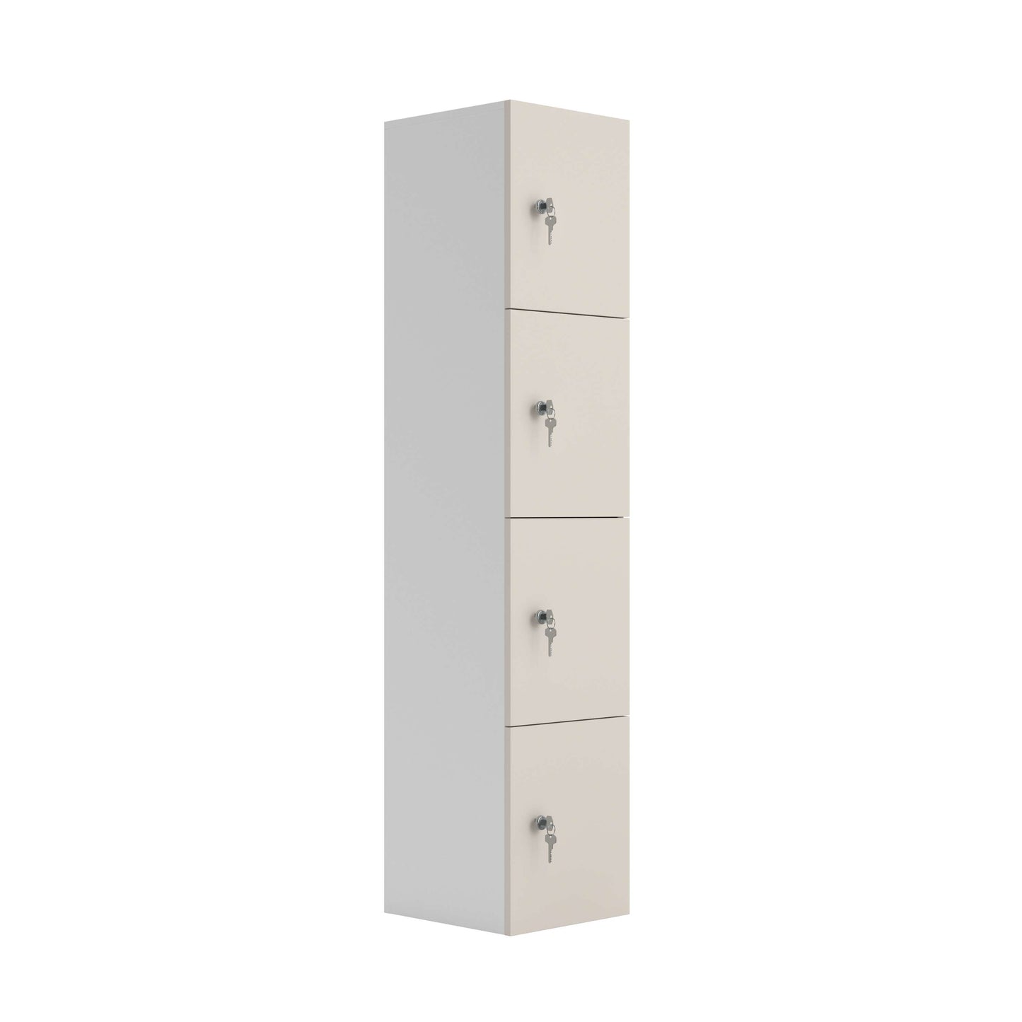 Wooden Locker (FSC) | 4 Doors | Grey