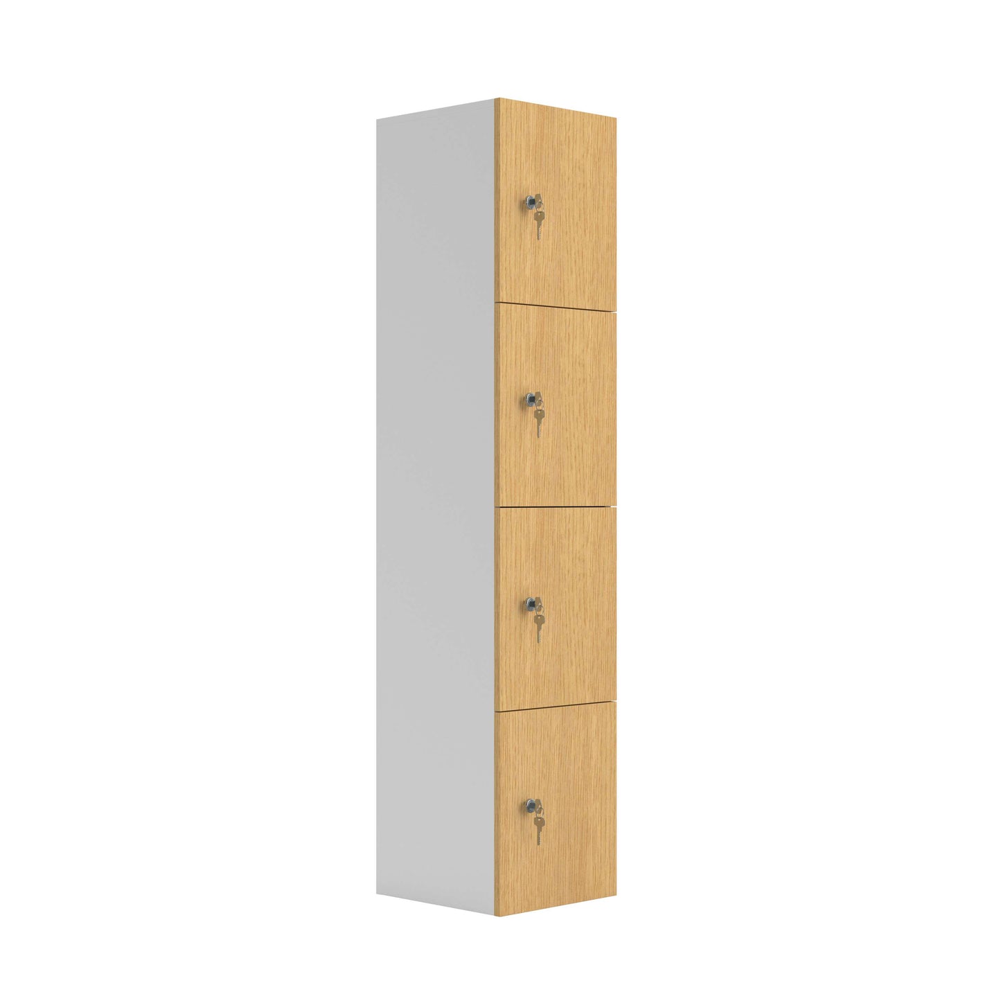 Wooden Locker (FSC) | 4 Doors | Sorano Oak