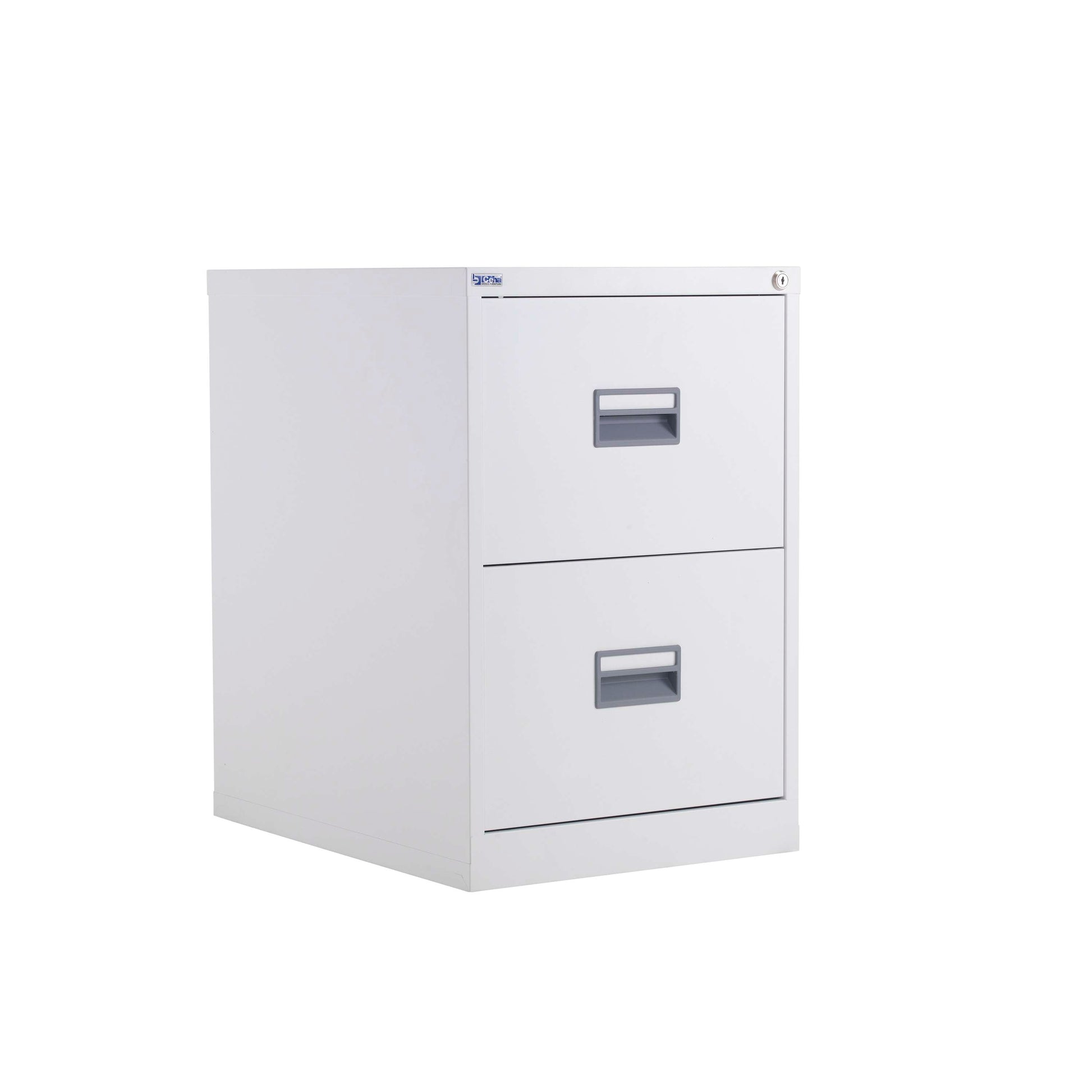 TC Steel 2 Drawer Filing Cabinet | White