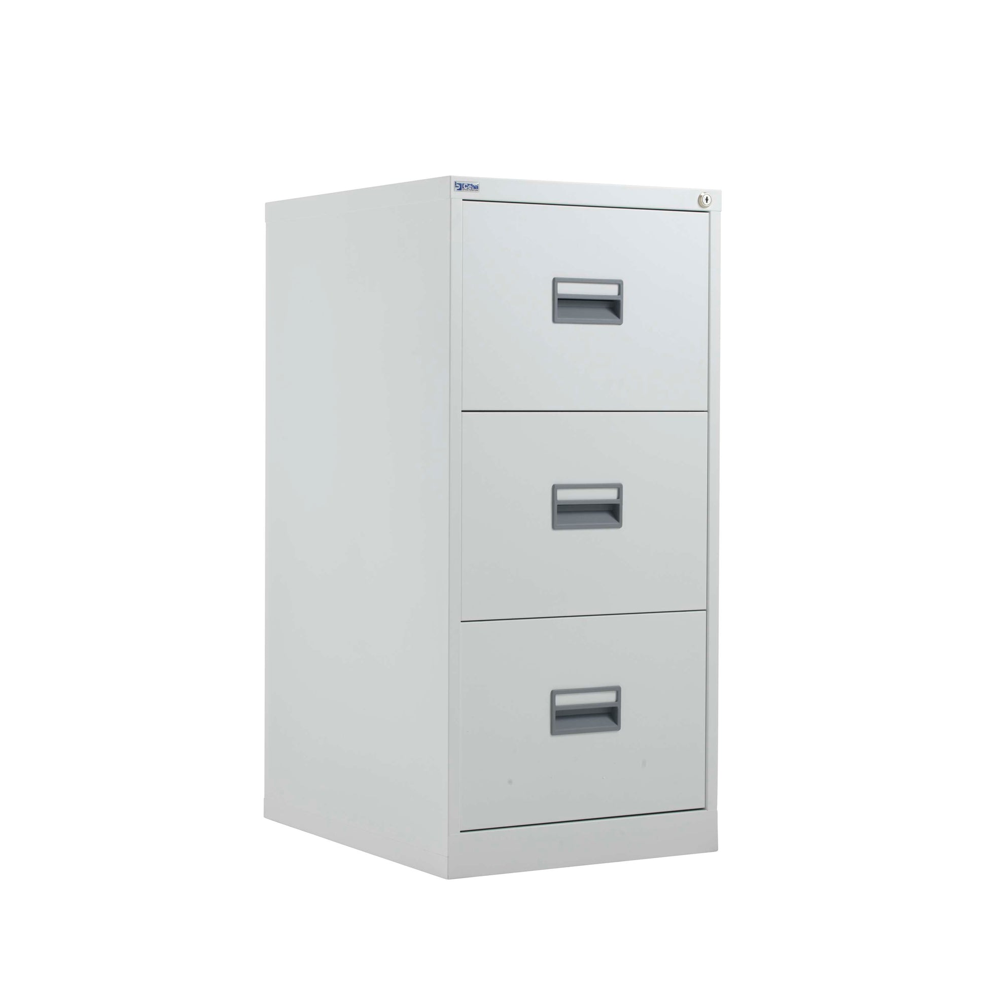 TC Steel 3 Drawer Filing Cabinet | White