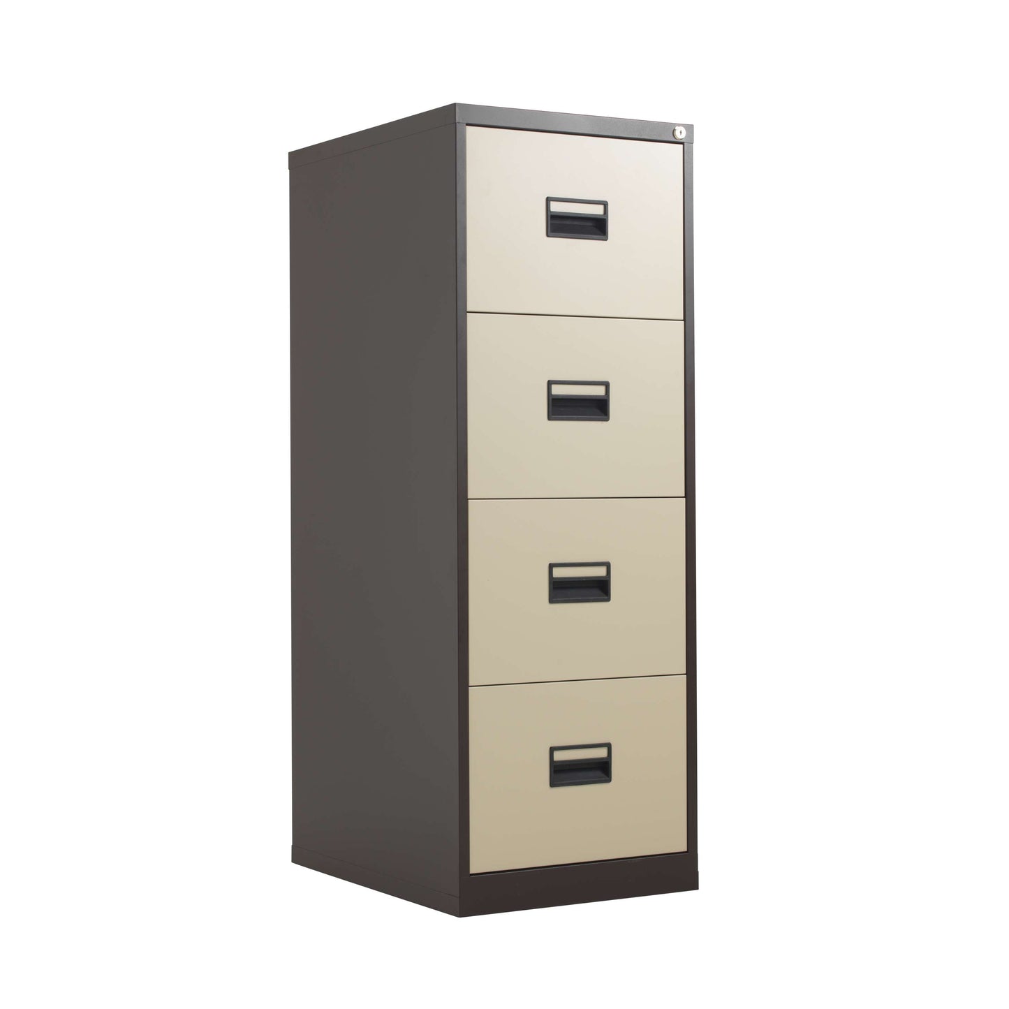 TC Steel 4 Drawer Filing Cabinet | Coffee Cream