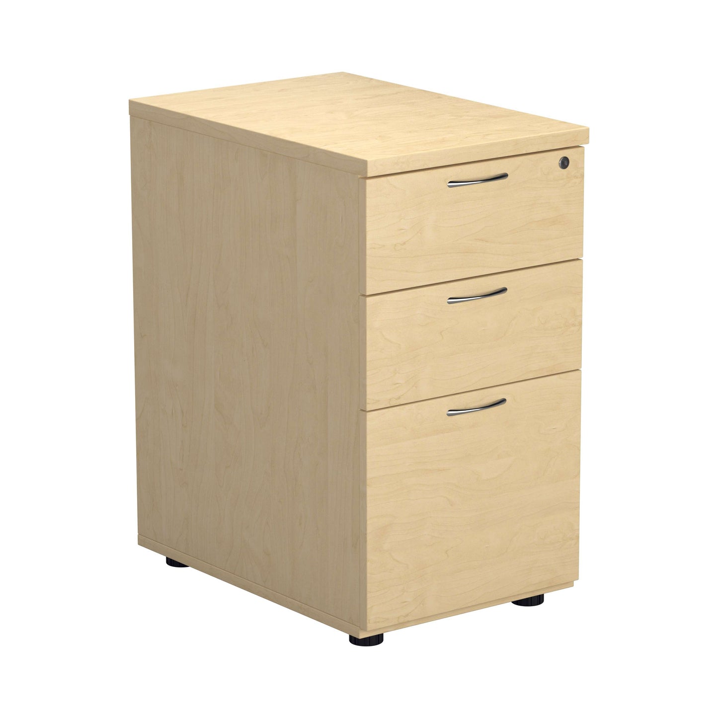 Essentials Desk High 3 Drawer Pedestal (FSC) | 800 Deep | Maple