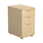 Essentials Desk High 3 Drawer Pedestal (FSC) | 600 Deep | Maple