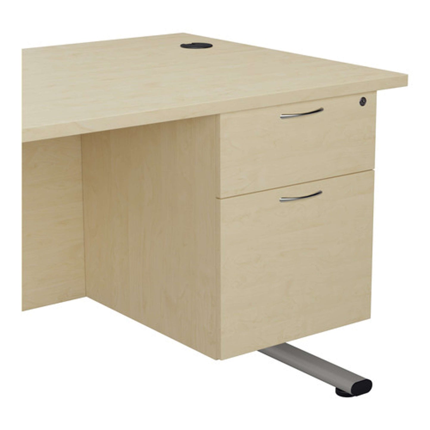 Essentials Fixed Pedestal 2 Drawers (FSC) | 655 Deep | Maple