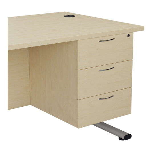 Essentials Fixed Pedestal 3 Drawers (FSC) | Standard | Maple