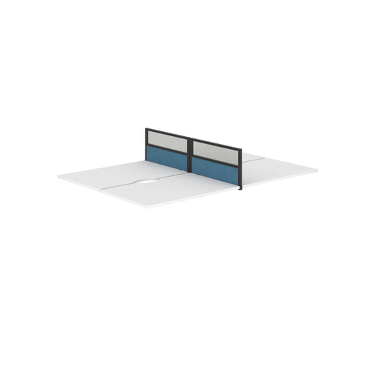 Toolrail Type 3 Half Glazed Return Screen | Black Frame | Unlimited Band 4