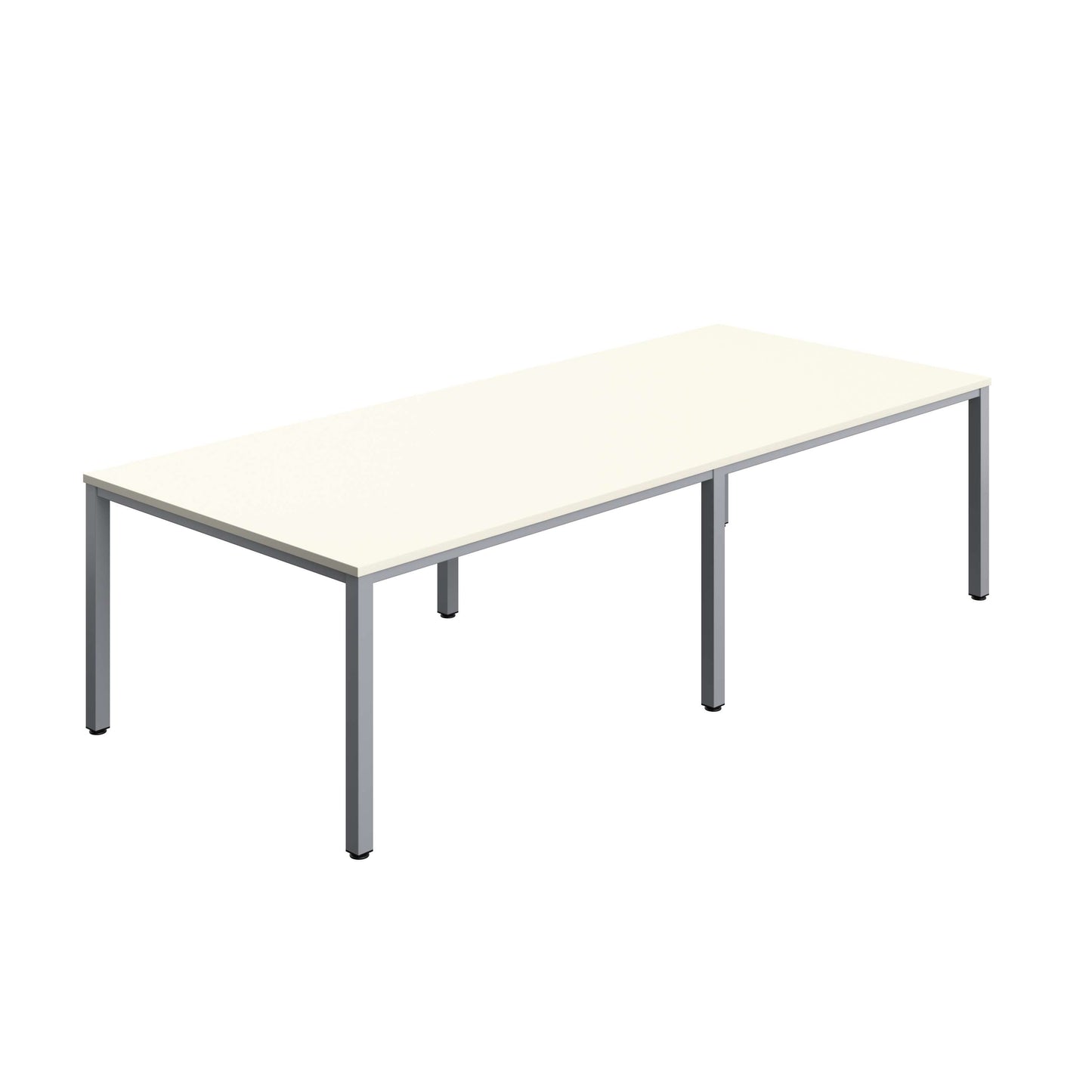 Fraction Infinity Rectangular Meeting Table (FSC) | 2800 X 1200 | White/Silver