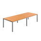 Fraction Infinity Rectangular Meeting Table (FSC) | 3200 X 1200 | Beech/Silver