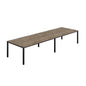 Fraction Infinity Rectangular Meeting Table (FSC) | 4000 X 1200 | Grey Nebraska Oak/Black