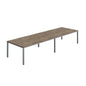 Fraction Infinity Rectangular Meeting Table (FSC) | 4000 X 1200 | Grey Nebraska Oak/Silver