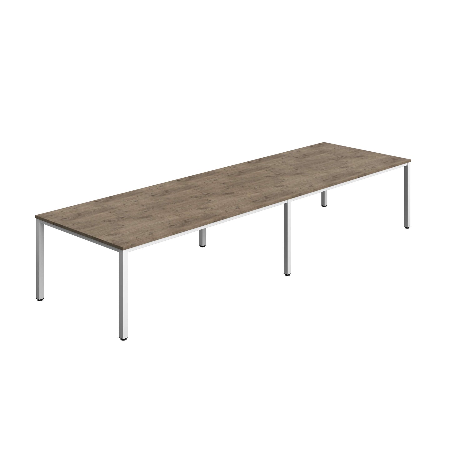 Fraction Infinity Rectangular Meeting Table (FSC) | 4000 X 1200 | Grey Nebraska Oak/White