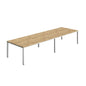 Fraction Infinity Rectangular Meeting Table (FSC) | 4000 X 1200 | Natural Nebraska Oak/White