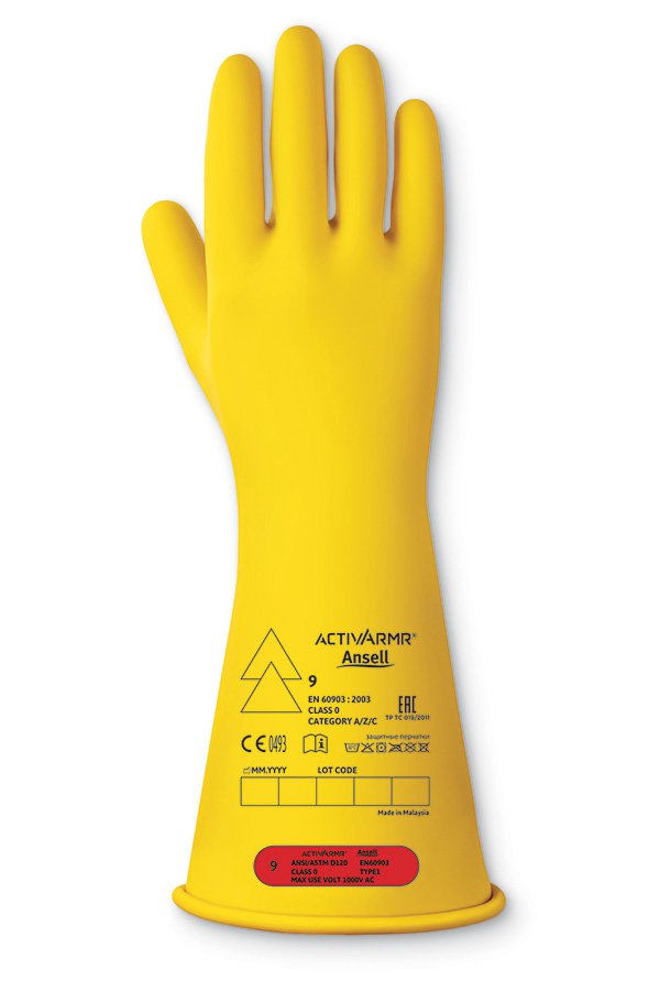 Ansell LOW VOLTAGE ELECTR INSULATING GLOVE (CLASS 0) 14” SX 11 XXL