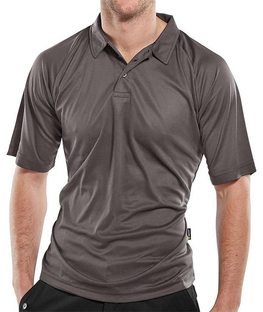 Beeswift B-Cool Wicking Polo Shirt Grey Sml