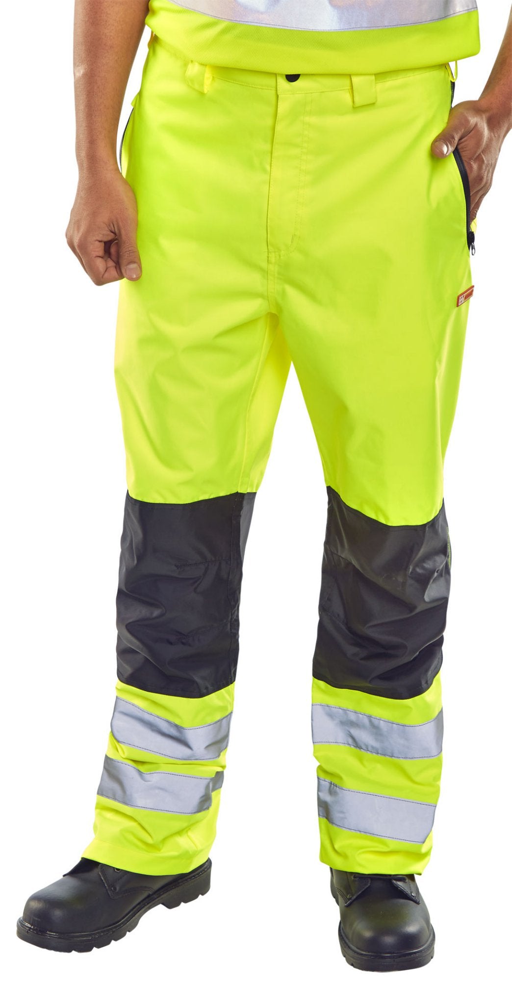 Beeswift Contrast Hi Viz Trousers Saturn Yellow 2XL