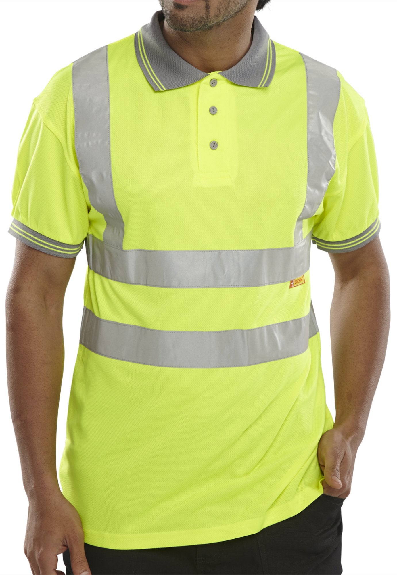 Beeswift B-Seen EN ISO 20471 Hi Vis Yellow Poloxl