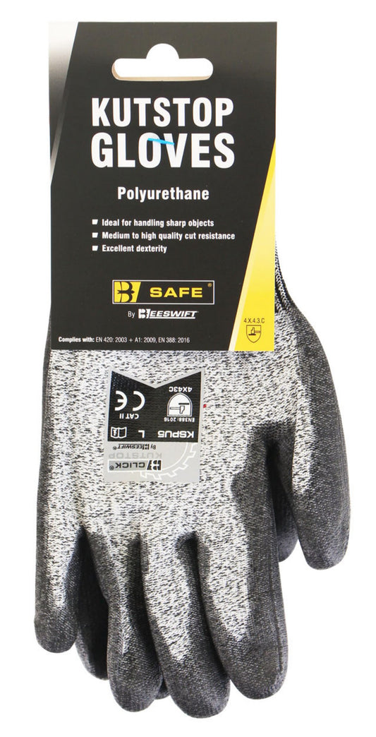 Beeswift B-Safe Kutstop Polyurethane Glove Black L (Pair)