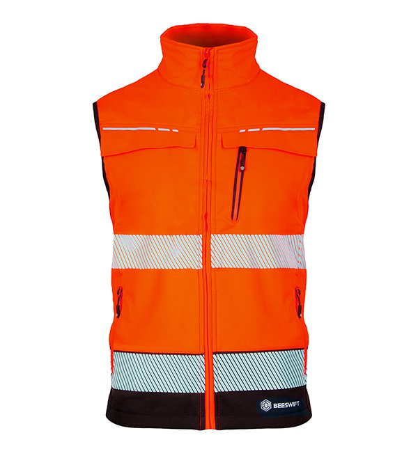 Beeswift DELTIC HI-VIS GILET TWO-TONE  Orange Black XL