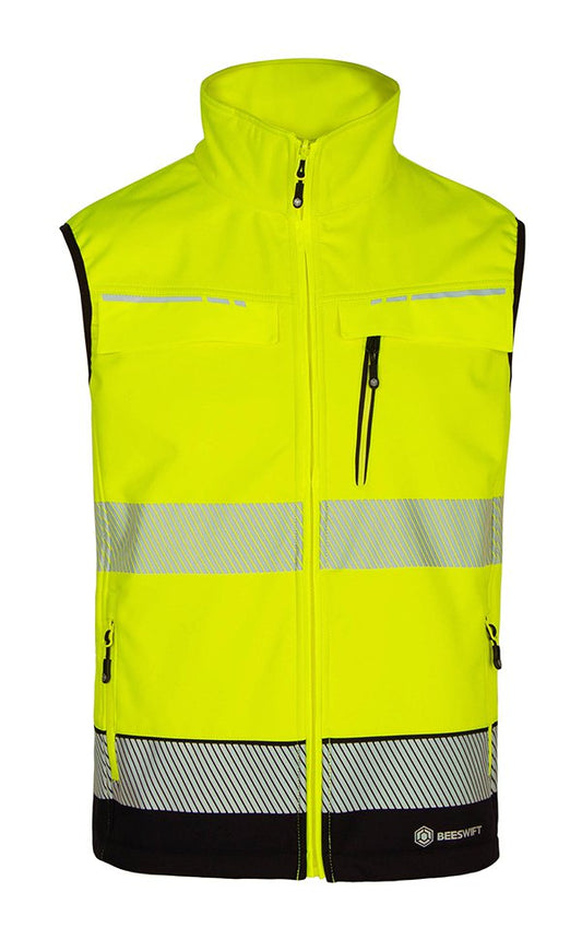 Beeswift DELTIC HI-VIS GILET TWO-TONE  Saturn Yellow N XXL