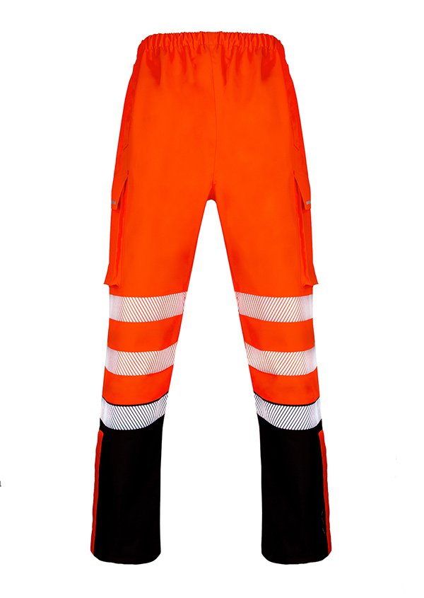 Beeswift DELTIC HI-VIS OVERTROUSER  TWO-TONE Orange Black XXL