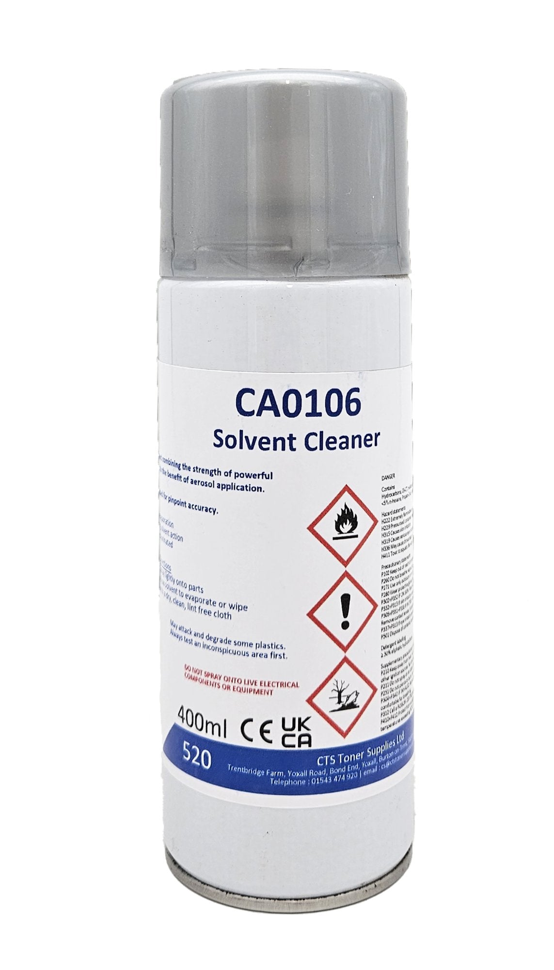 Solvent Cleaner 400ml Aerosol Pack of 12